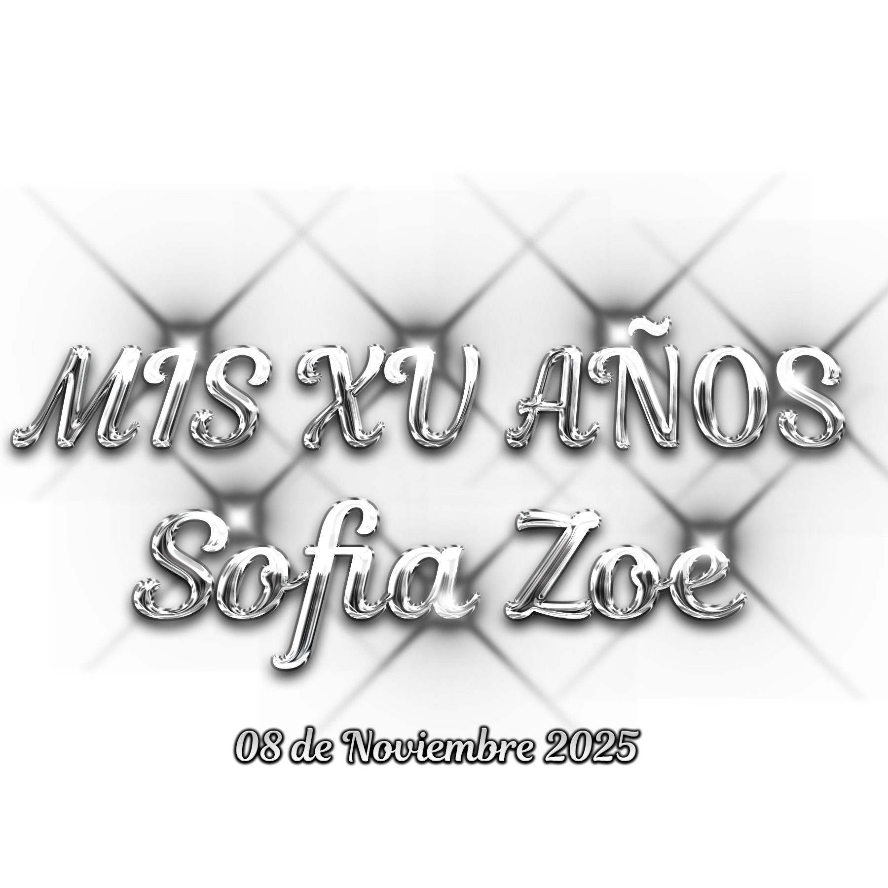 Letras 3D de la portada